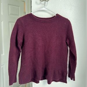 Halogen Cashmere Sweater in Burgundy XL